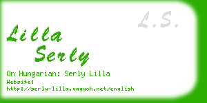 lilla serly business card